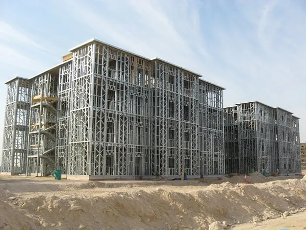 Estrutura de um prédio em steel frame
