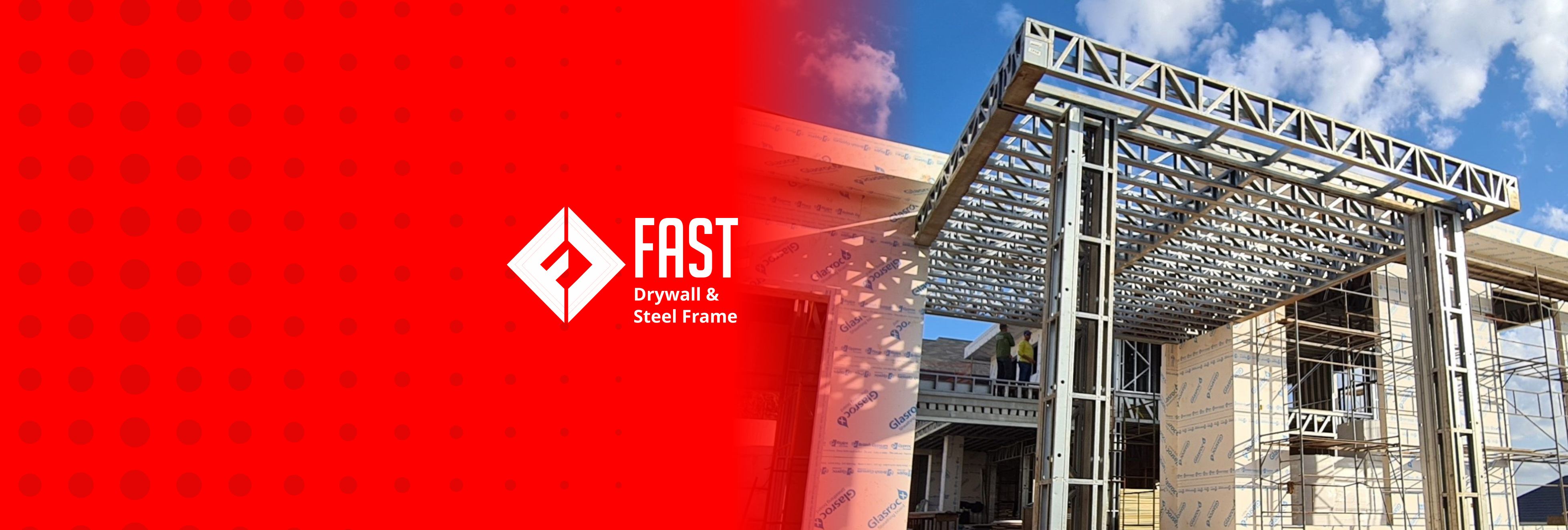 Logo da Fast e uma estrutura de steel frame
